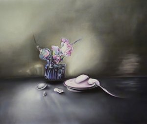 夢のような花の静物画 作： 