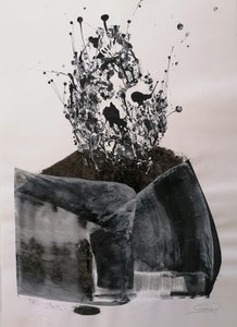 単色の抽象的な爆発