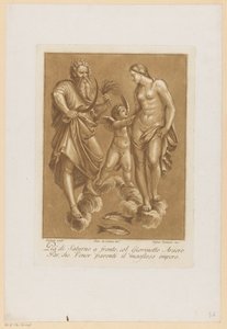 サトゥルヌス、恋するヴィーナス Plafondschilderingen van de Loggia di Galatea in de Villa Farnesina te Rome (シリーズタイトル)