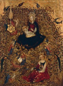 バラ園のマドンナ、1425年頃、ステファノ・ダ・ヴェローナ作（1374-1438） 作： Stefano da Verona
