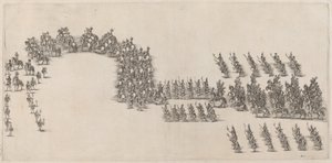 60 人の騎士とトーチベアラーの行列、1652 年。 作： Stefano della Bella