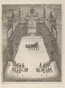 劇場の航空写真、1652 年。 作： Stefano della Bella