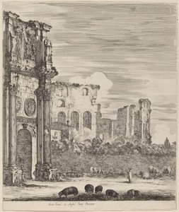 コンスタンティヌスの凱旋門、1656 年。 作： Stefano della Bella