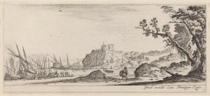 海岸のボート 作： Stefano della Bella