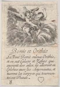 ボレアスとオリシア、ゲームオブミソロジーJeu de la Mythologie、1644年。