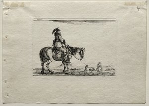 カプリス：騎馬騎兵。 作： Stefano della Bella