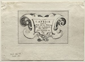 Caprices：タイトルページ。 作： Stefano della Bella