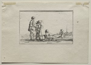 Caprices：2つの立ち乞食と1つのクリップル。 作： Stefano della Bella