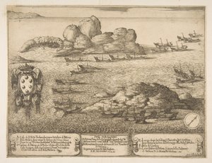 ビゼルタでの2つのゲラの捕獲、1628年。 作： Stefano della Bella