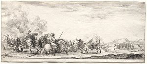 騎兵小競り合い。 作： Stefano della Bella