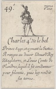 Charles 4.e- dit le bel Prince sage ...、ゲームオブザキングスオブフランス、Jeu des Rois ...、1644年。