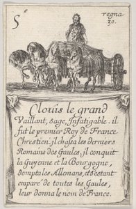 Clovis le grand Vaillant、sage ...、from the King of of France Jeu des Rois de F ...、1644 作： Stefano della Bella