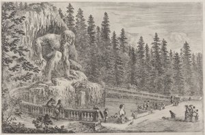 アペニン山脈の巨大な像、おそらく 1653 年。 作： Stefano della Bella