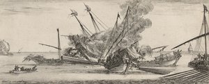 戦闘海軍（敷設紙にエッチング） 作： Stefano della Bella