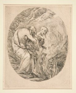 老人を埋葬する死 作： Stefano della Bella