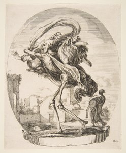 女性を連れ去った死、5人の死Les cinq Morts、ca。 1648。