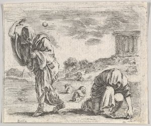 Deucalion and Pyrrha、Game of Mythology Jeu de la Mythologie、1644。