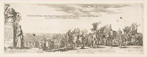 ローマへのポーランド公使館の入場、1633年。 作： Stefano della Bella
