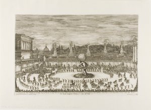 ボーボリ庭園の円形劇場での馬術バレエ 作： Stefano della Bella