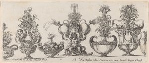 ファンタスティック 花瓶、おそらく 1646 年製。 作： Stefano della Bella