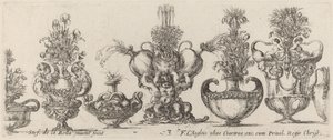ファンタスティック 花瓶、おそらく 1646 年製。 作： Stefano della Bella