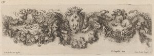 メディチ家の紋章が描かれたフェストゥーン、おそらく 1648 年。 作： Stefano della Bella