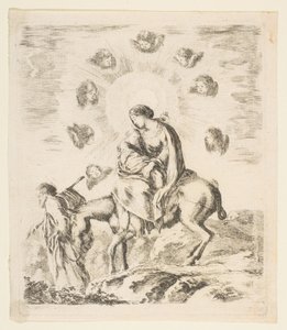 エジプトへの飛行、およそ。 1641年。 作： Stefano della Bella