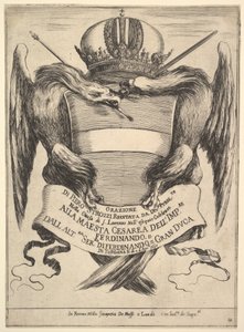 皇帝フェルディナンド2世の葬式のための口絵エセキエデルリンペラドールフェルディナンド...、1637年。 作： Stefano della Bella