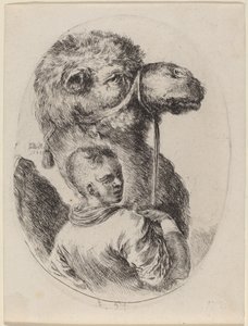 ラクダで手入れをする、1649年。 作： Stefano della Bella