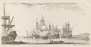 船団、1644年。 作： Stefano della Bella