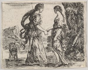 ジュピターとカリスト、ゲームオブミソロジーJeu de la Mythologie、1644年。 作： Stefano della Bella