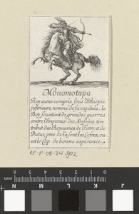 「モノモタパ」トランプ、c.1620-64（エッチング） 作： Stefano della Bella