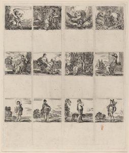 神話のトランプ、1644年。 作： Stefano della Bella
