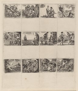 神話のトランプ、1644年。 作： Stefano della Bella
