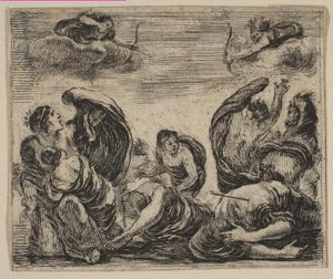 Game of MythologyのGame of Mythology、1644年のニオベ。 作： Stefano della Bella
