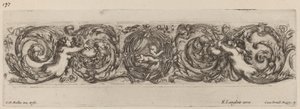 キューピッドとプシュケの装飾フリーズ、おそらく 1648 年。 作： Stefano della Bella