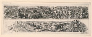 フリーズと葉の装飾品 作： Stefano della Bella