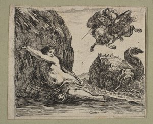 ペルセウスとアンドロメデ、1644。 作： Stefano della Bella