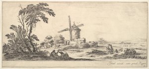 プレート10：中央の前景の家族、中央のさまざまな人物と馬、...、ca。 1641年。 作： Stefano della Bella