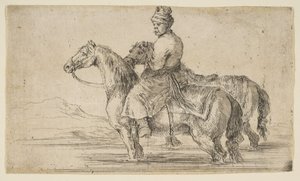 ポーランドの新郎の入浴馬、約。 1662年。 作： Stefano della Bella