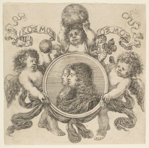 コジモデメディチとマルグリットルイーズドルレアンの肖像、彼の妻、1661年。 作： Stefano della Bella