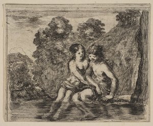 サルマシスと雌雄同体、ゲームオブミソロジーJeu de la Mythologie、1644年。 作： Stefano della Bella