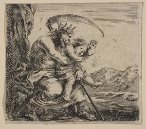 土星、ゲームオブミソロジーゲームオブミソロジー、1644年。 作： Stefano della Bella