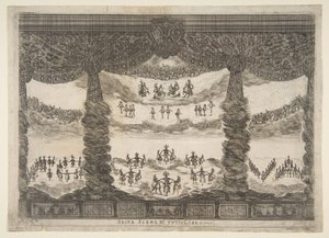 6番目のシーン、天国、神々の結婚Le nozze degli Dei、1637年。