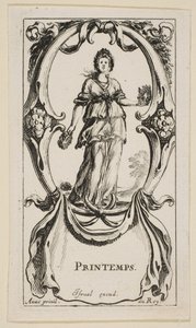 春のプランタン、フォーシーズンズ、ca。 1641年。 作： Stefano della Bella