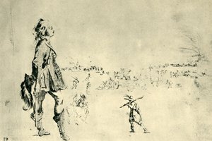 立っている男性像、1633-1634、1943。 作： Stefano della Bella