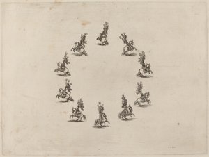 サークル内の 10 人のキャバリアーズ 作： Stefano della Bella