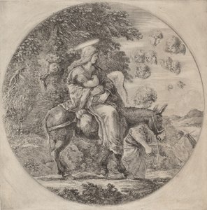 エジプトへの逃亡、おそらく1662年。 作： Stefano della Bella