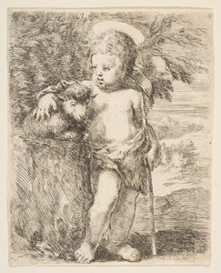 子羊と一緒の洗礼者聖ヨハネ聖ヨハネ。 1649 作： Stefano della Bella