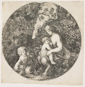 サテュロスの妻、1656年 作： Stefano della Bella